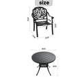 Cushions In Random Colors 5 Piece Set Of Cast Aluminum Patio Furniture With Cushions Yes Dining Set Black Seats 4 Rust Resistant Frame Water Resistant Cushion Garden & Outdoor Complete Patio Sets Aluminium