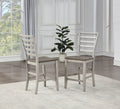 Abacus 5 Piece Dining Set With Drop Leaf Counter Height Table Smoke Grey Smoke Grey Wood