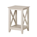 End Table Antique White Elegant Nightstand Chic Bedside End Table For Bedroom Or Living Room White Solid Wood
