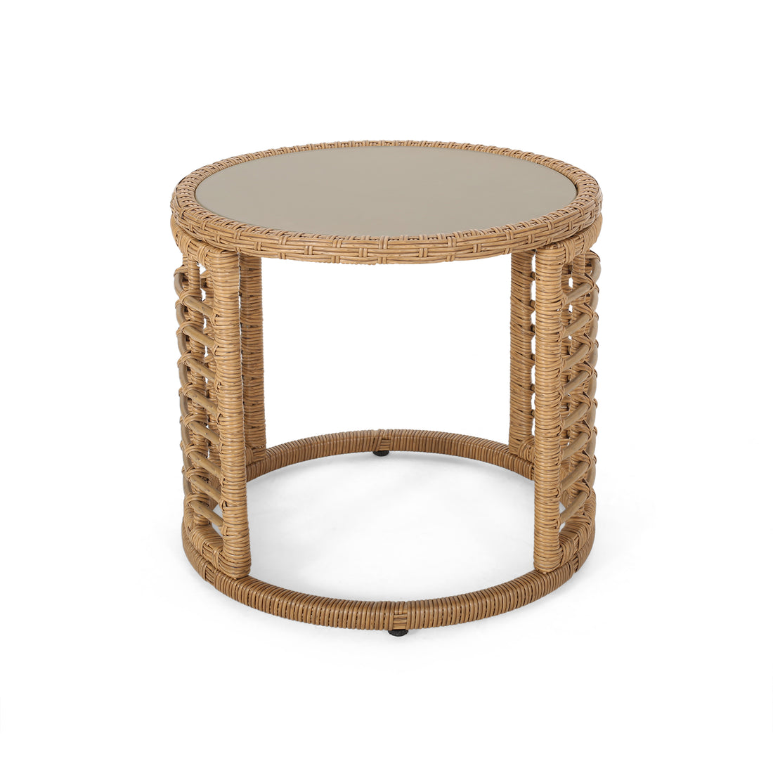 Tatiana Side Table Light Brown Rattan