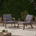 Temecula Club Chair Dark Grey Acacia Wood