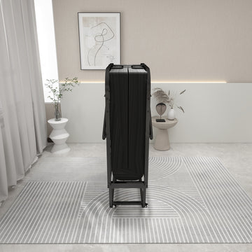 Deluxe Diplomat Folding Bed Twin Size With Luxurious Memory Foam Mattress And A Super Strong Sturdy Frame White Black Metal