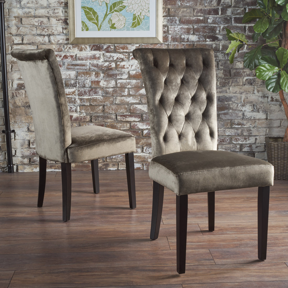 Charlotte Kd Dining Chair Grey Fabric