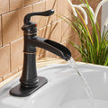 Oil Rubbed Bronze Bathroom Sink Faucet With Single Lever Handle Oil Rubbed Bronze Brass