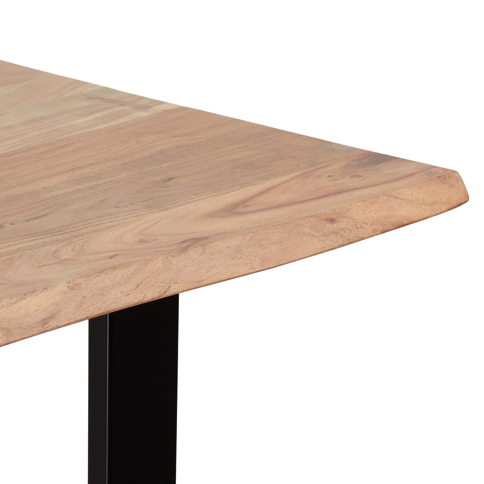 Dining Table, Black Natural, 31D X 55W X 30H In Natural Black Wood