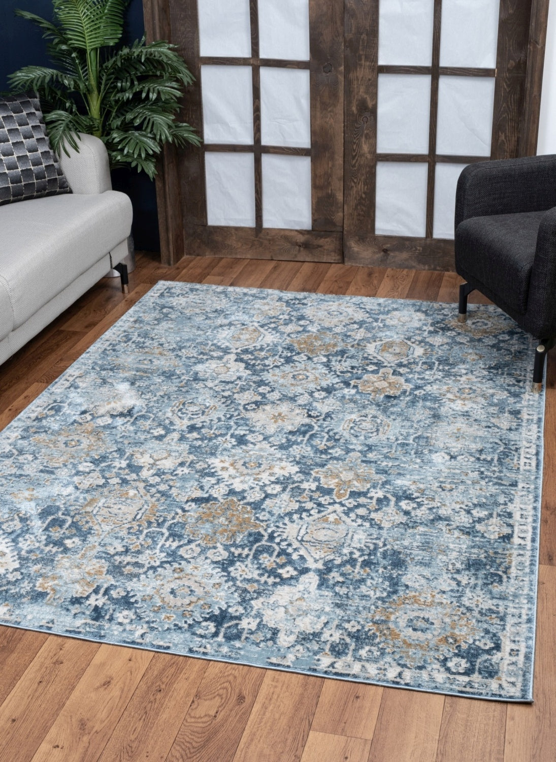 Noble Gc Gen7005 Blue 5 Ft. 3 In. X 7 Ft. 3 In. Area Rug Navy Polyester