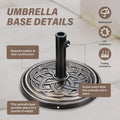 24.2 Lbs Heavy Duty Umbrella Base 17.72