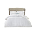 5 Piece Microfiber Ruffled Comforter Set White King King White Polyester