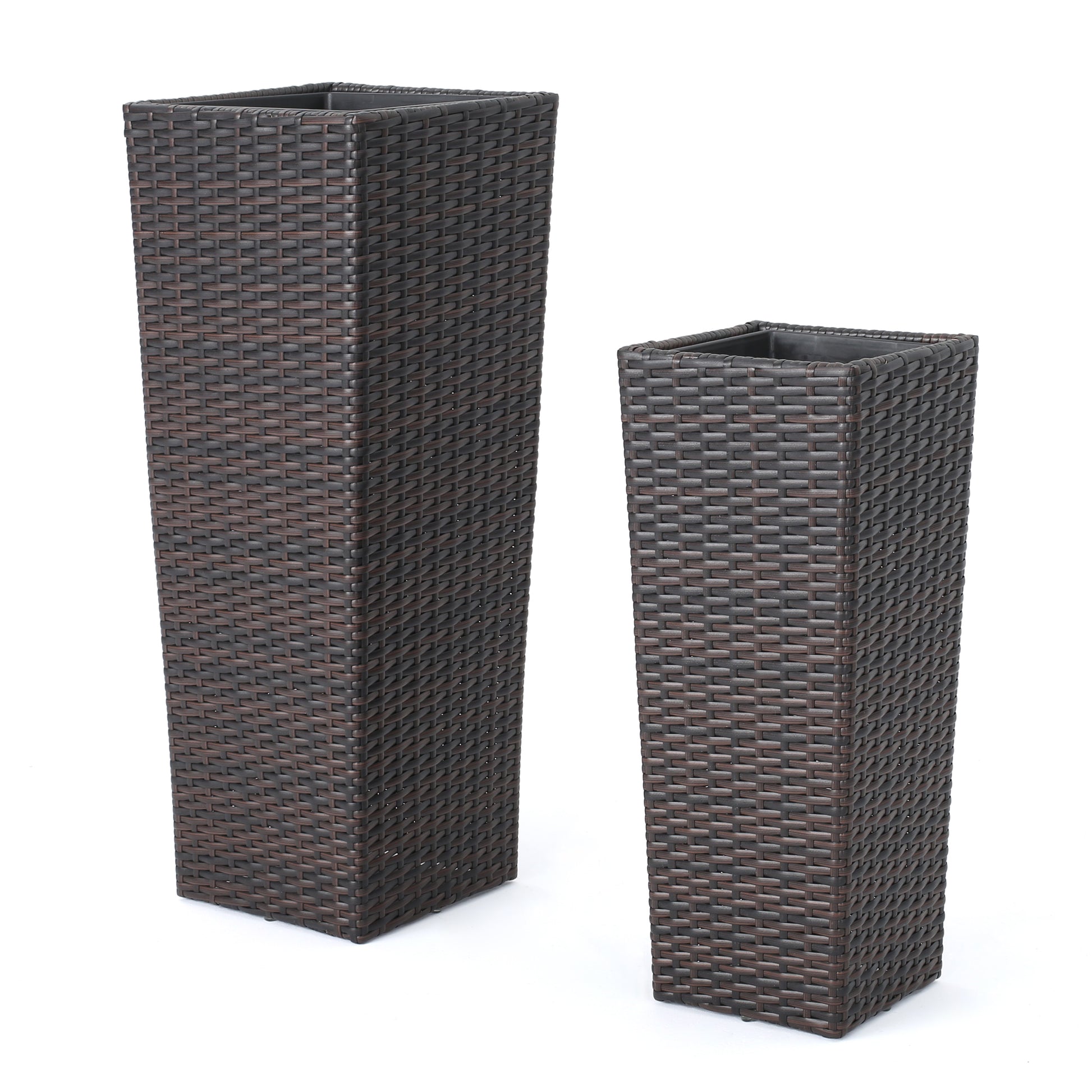 Rattan Flower Pot Brown Brown Rattan