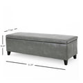 Glouster Storage Ottoman V2 Dark Grey Pu