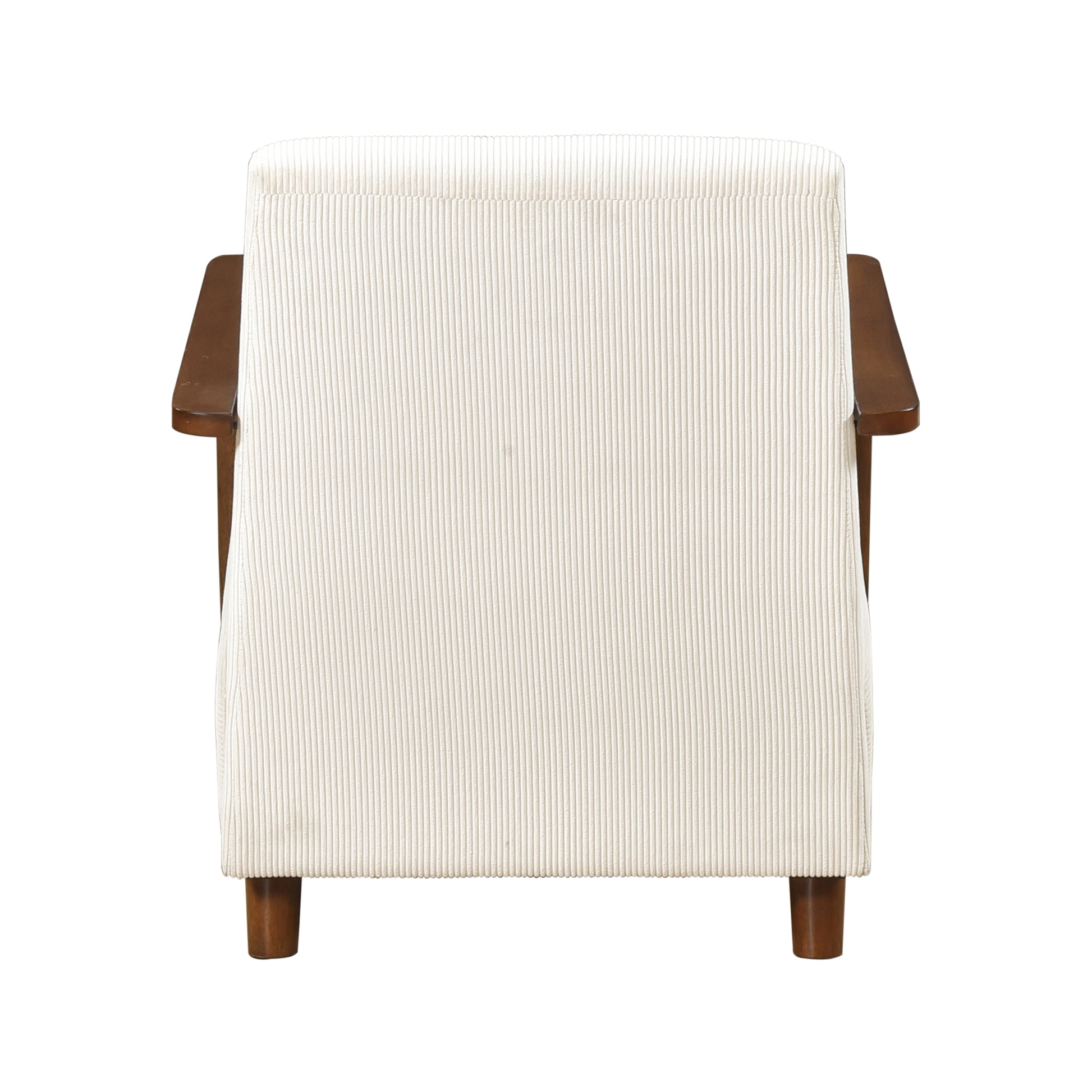 Modern Design 1Pc Accent Chair Beige Corduroy Seat Cushions Solid Wood Living Room Furniture Beige Primary Living Space Contemporary,Modern Plywood,Solid Wood