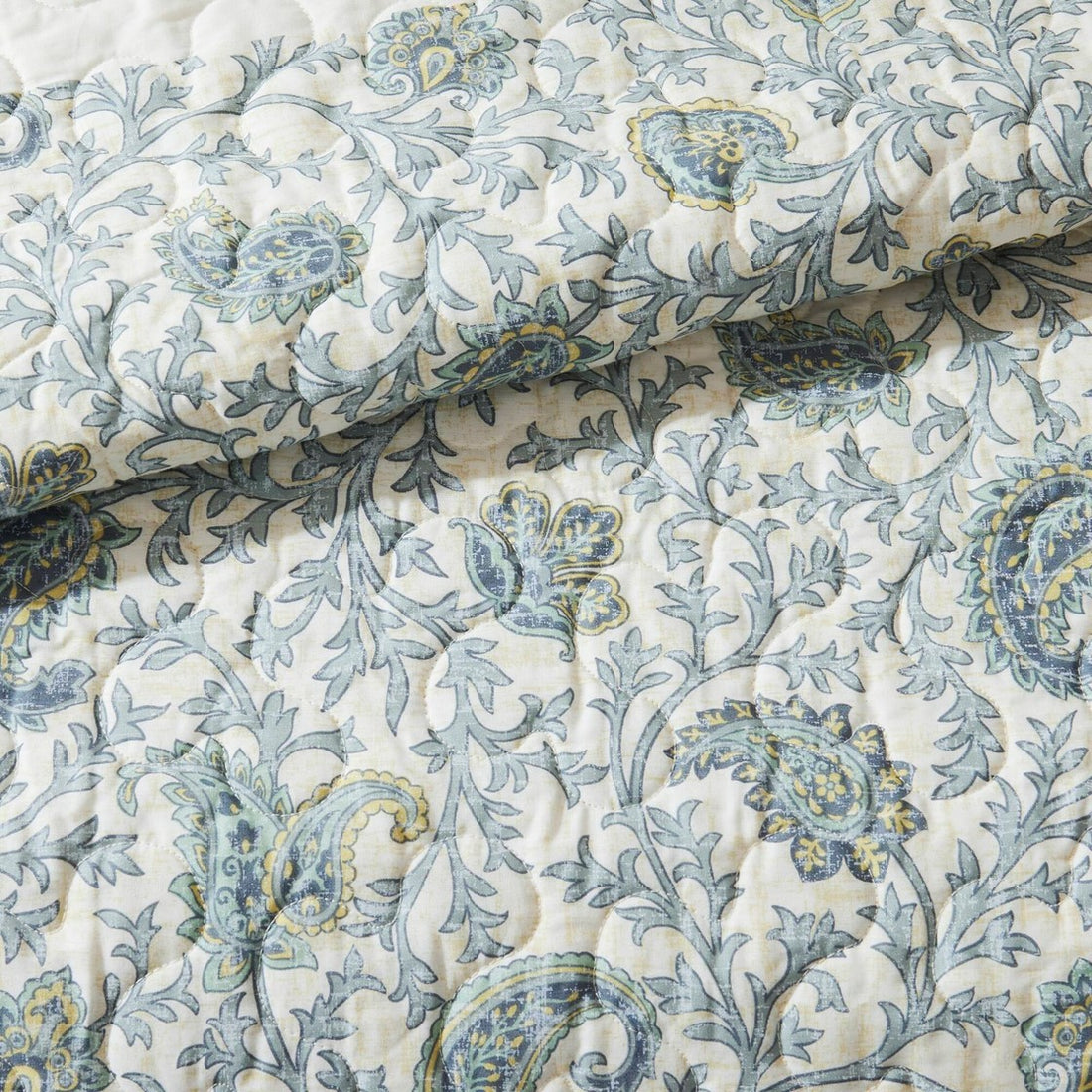 6 Piece Cotton Percale Quilt Set With Throw Pillows Aqua Full Queen Full Aqua Polyester