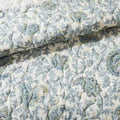 6 Piece Cotton Percale Quilt Set With Throw Pillows Aqua Full Queen Full Aqua Polyester