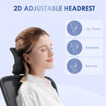 Vinsetto High Back Ergonomic Computer Home Office Chair, Mesh Task Chair With Lumbar Back Support, Reclining Function, Adjustable Headrest, Arms And Height, Black Black Polyester