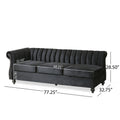 L Shaped Velvet Corner Sofa,Heavy Duty Solid Wood Frame And Sturdy Wood Legs, 7 Seater Corner Sofas With Rolled Arms For Living Room, Bedroom, Apartment Black Black Velvet Wood Primary Living Space Medium Soft Loose Back Heavy Duty Art