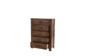 Oak Finish 1Pc Chest Of Drawers Wooden Texture 5X Drawers Storage Bedroom Furniture Oak Bedroom Contemporary,Modern,Transitional Rubberwood Particle Board Mdf,Rubber Wood