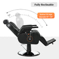 Heavy Duty Reclining Barber Chair,All Purpose Hydraulic Recline Barber Chair Salon Beauty Styling Chair360 Swivel&Height Adjustable,For Barber Shop & Beauty Salon,Spa Tattoo Styling Equipment,Black