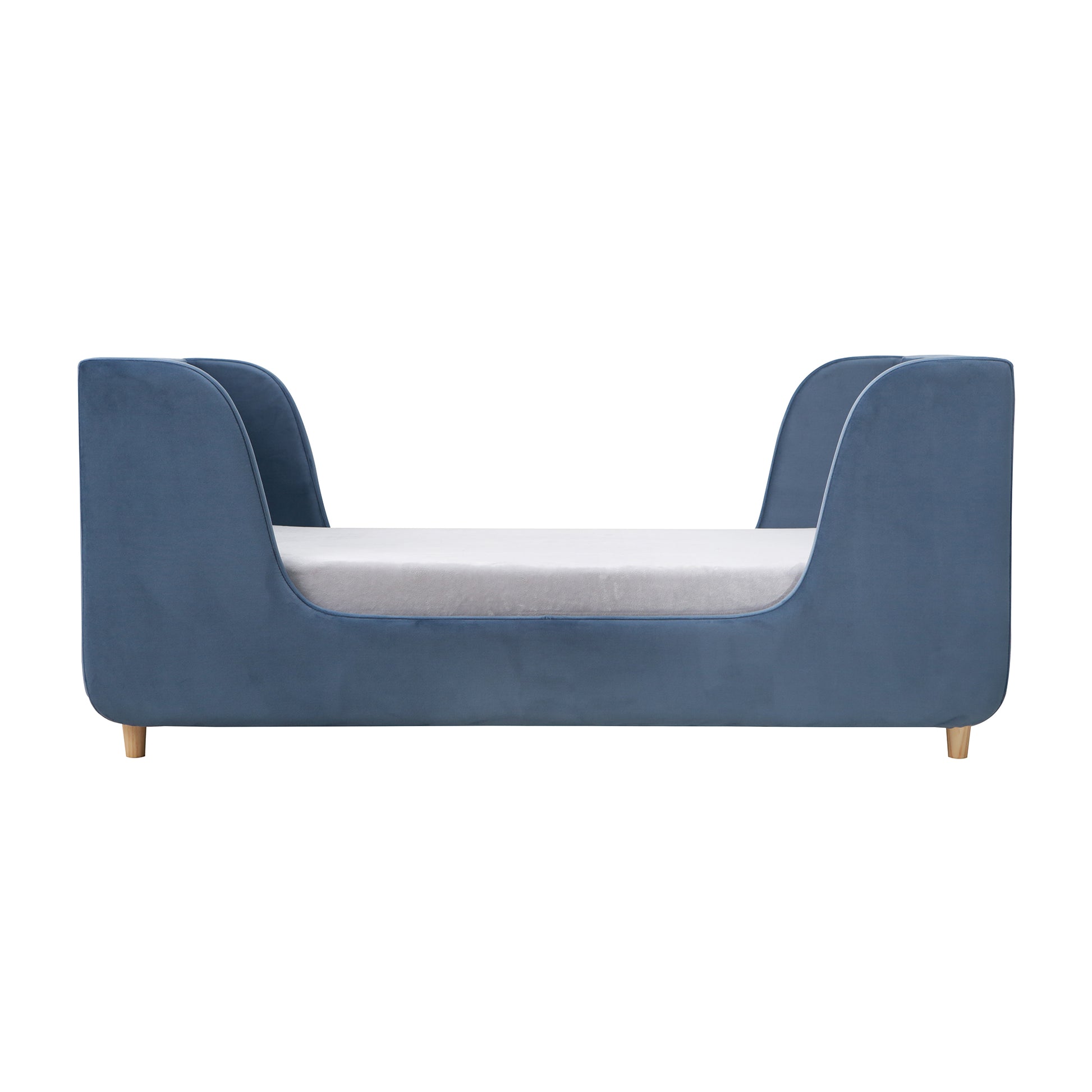 Bodhi Upholstered Toddler Bed In Dusk Blue Blue Polyester