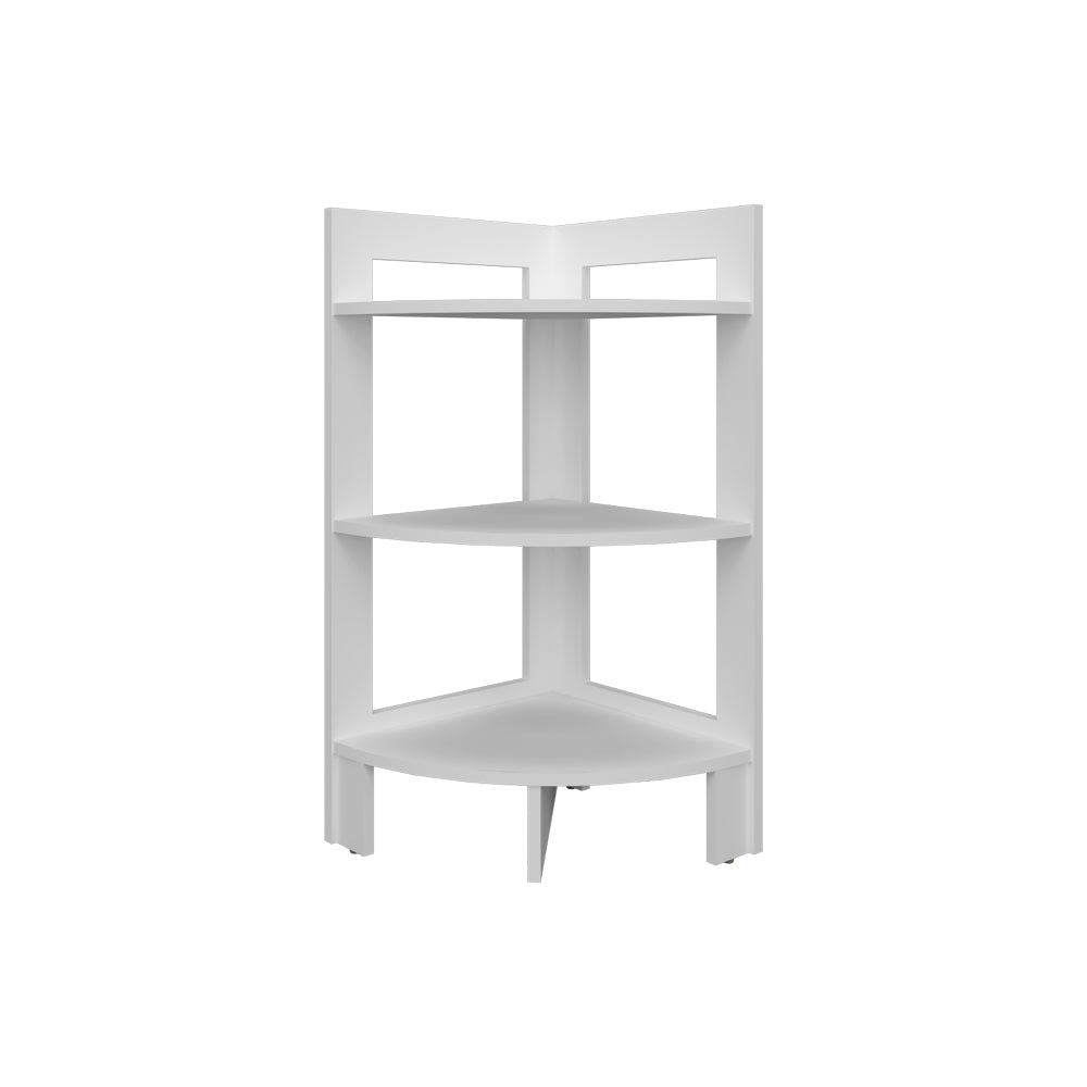 Corner Table Sharon, Living Room, White White Particle Board Engineered Wood