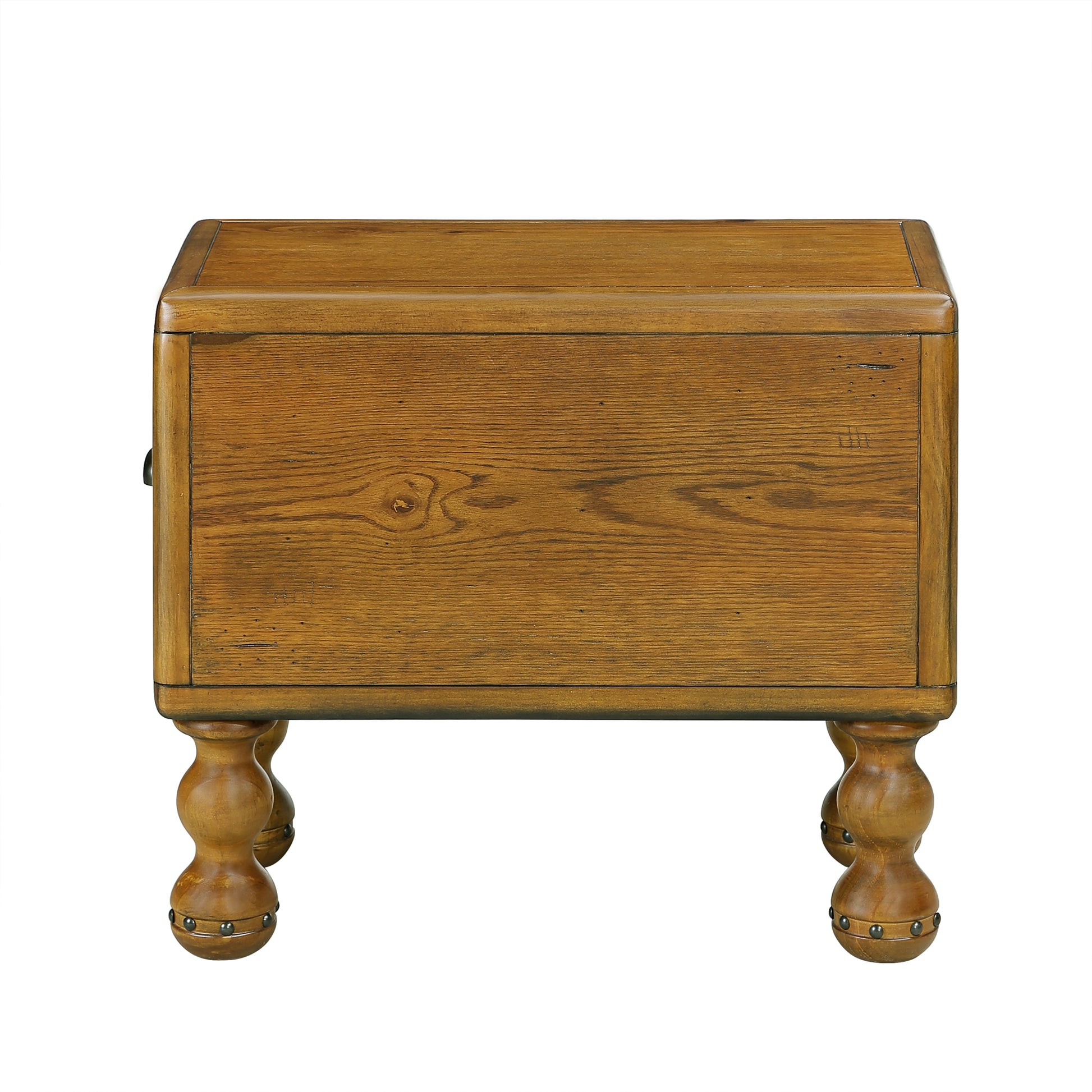 Solid Wood End Table, Rectangle 23.6 Inch Narrow Side Table With Drawer, Vintage Bedside Table Nightstand For Small Spaces, Living Room, Bedroom, Easy Assembly, Antique Brown Antique Brown Pine