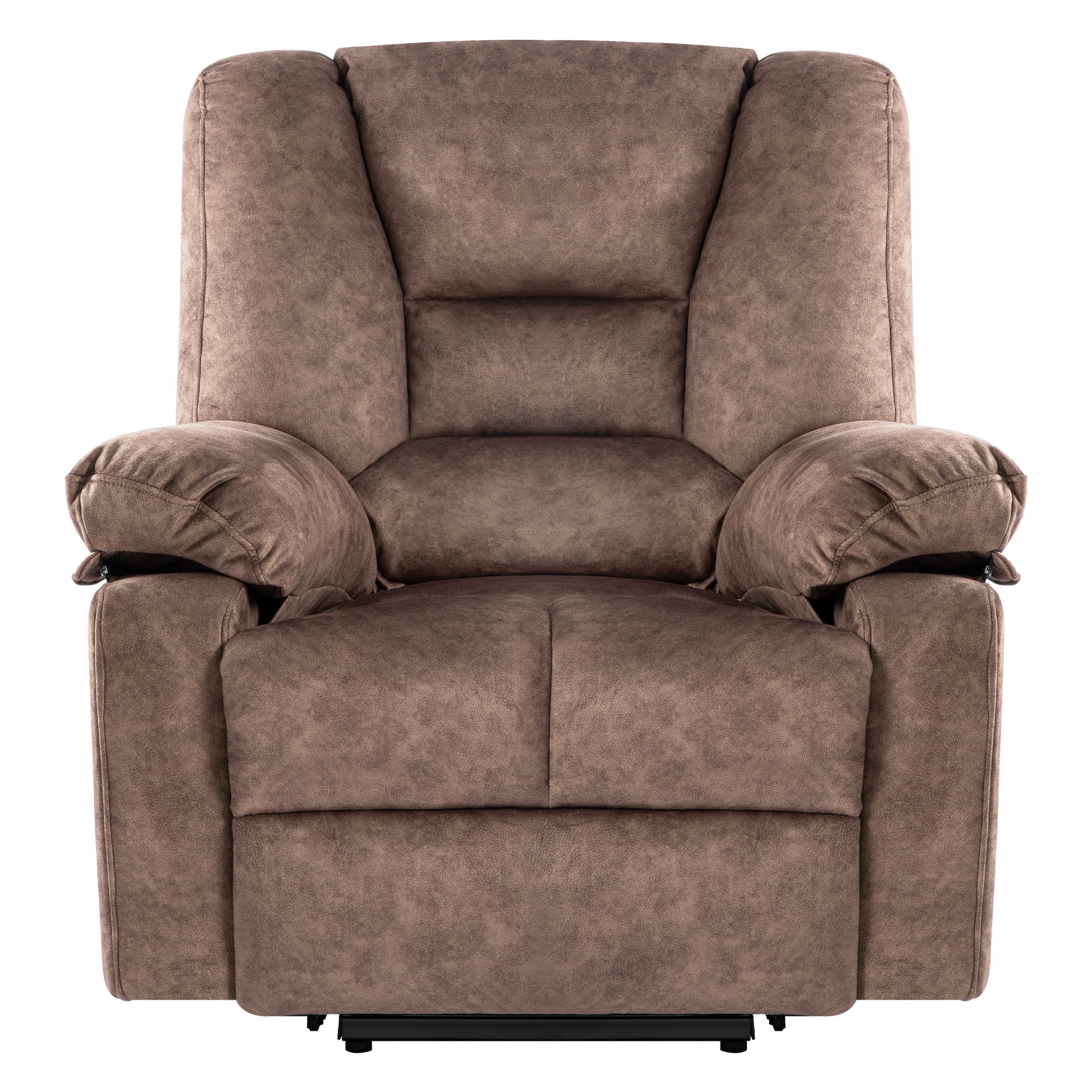 Power Lift Recliner Chair Sofa For Elderly With Massage Brown Velvet Power Remote Metal Primary Living Space Soft Cushion Back Heavy Duty American Design,American Traditional,Classic Pillow Top Arms Foam Velvet