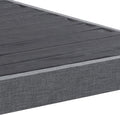 1Pc Contemporary Upholstered Platform Bed Full Size Linen Like Polyester Fabric Steel Grey Wood Frame Bedroom Box Spring Not Required Full Steel Gray Wood Primary Living Space Contemporary Bed Frame Polyester Wood