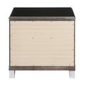 Dark Champagne 2 Drawer Nightstand Champagne 2 Drawers Bedroom Rectangle Felt Lined Drawers Solid Wood Mdf