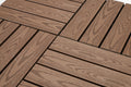Wood Plastic Composite Deck Tiles Set Of 20Pcs, Composite Decking Resist Rust, Water, Weather, Easy To Diy & Maintain, Indoor&Outdoor,Ideal For Patios, Balconies, Rooftops, Decks, 12X12In Light Coffee Light Coffee Modern Plastic Wood Plastic