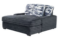 Shine Grey Lounger Sofa With Usb Gray Fabric