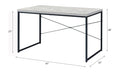 Bob Antique White & Black Finish Writing Desk Antique White,Black Metal,Synthetic Wood