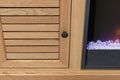 83 Inch Electric Fireplace Tv Console For Tvs Up To 95 Inches, Natural Finish Natural 90 Inches Or Larger Wood