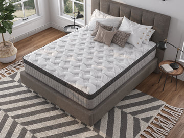 Assembled In Usa High Quality 12" Twin Diamond Innerspring Hybrid And Cooling Gel Memory Foam Mattress, Pressure Relief, And Motion Isolation, Certipur Us And Oeko Tex Certified Gray Foam Spring