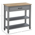 Homcom Modern Style Sofa Console Entry Hallway Table With Drawer And Shelves, Sturdy Build, And Large Storage, Grey Grey Mdf