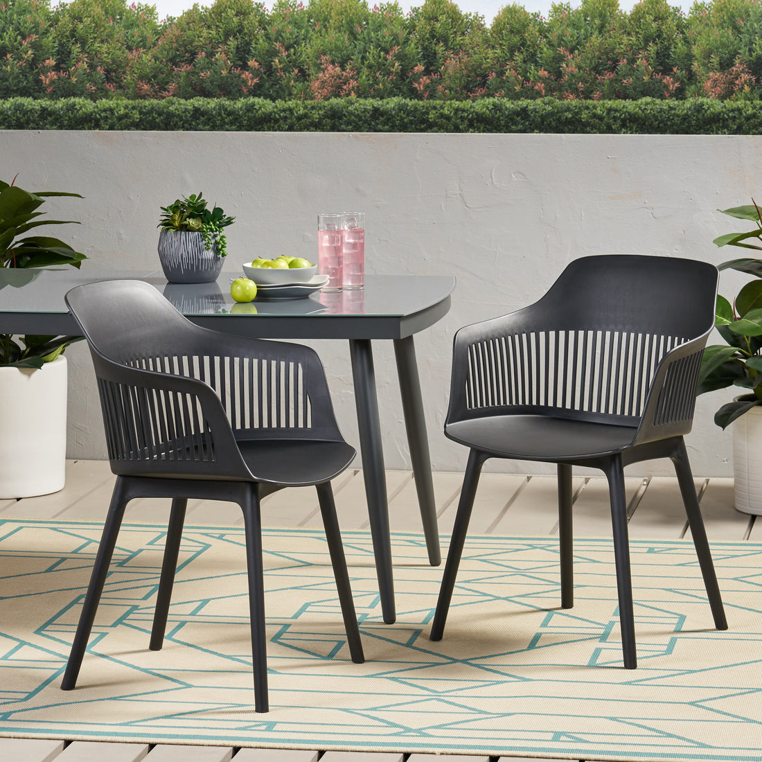 Dahlia Chair Black Polypropylene