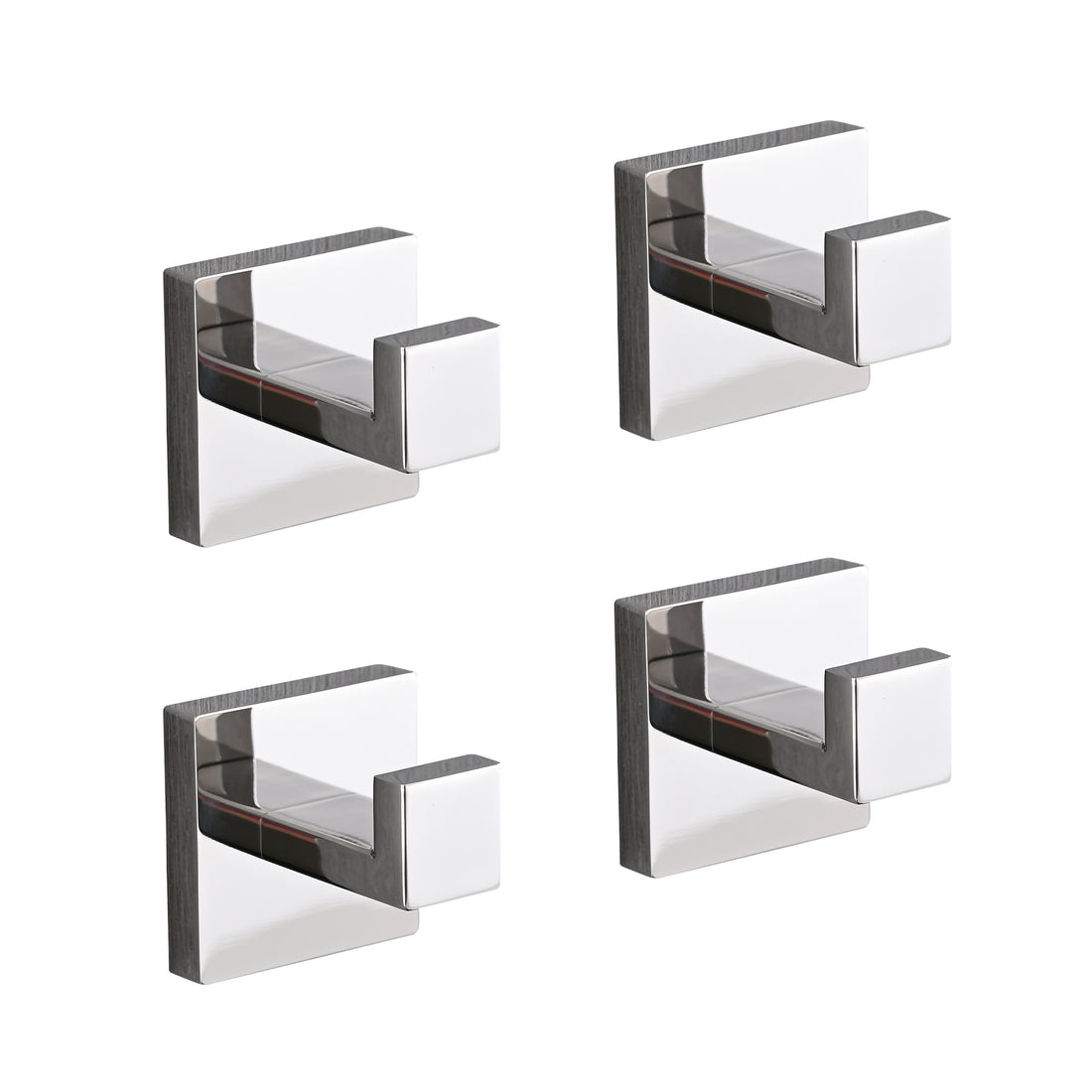 4 Pack Wall Mounted Stainless Steel Bathroom Towel Hooks Coat Hooks For Bathroom, Bedroom, Kitchen Chrome Stainless Steel