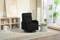 Jiada Upholstered Swivel Glider.Flannel Fabric.Rocking Chair For Nursery In Black.Modern Style One Left Bag Black Foam Corduroy