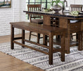 Dark Brown Finish Counter Height Bench 1Pc Wooden Dining Classic Dining Kitchen Furniture Dark Brown Dining Room Transitional Wood