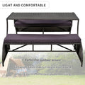 Versatile Outdoor Seat That Converts To Four Seats And A Table, Suitable For Gardens And Lawns Gray Hdpe