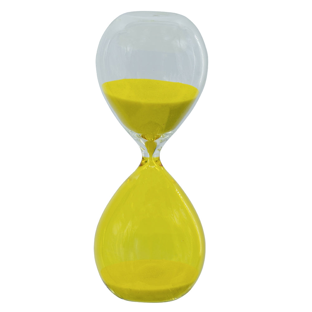 5X14" Hourglass, 60 Min Yellow Yellow Glass
