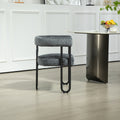 Coolmore Contemporary Designed Chenille Fabric Upholstered Accent Dining Chair Barrel Side Chairs Kitchen Armchair For Living Room Set Of 1 Gray Chenille Gray Primary Living Space Foam Chenille