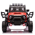 24V Kids Ride On 400W Electric Toy Car W Parents Control,Four Wheel Suspension,Front And Rear Led Searchlight,With Bluetooth,Mp3,Usb,Music,Volume Adjustment,Light Control And Power Display For Kids 3 Red Polypropylene