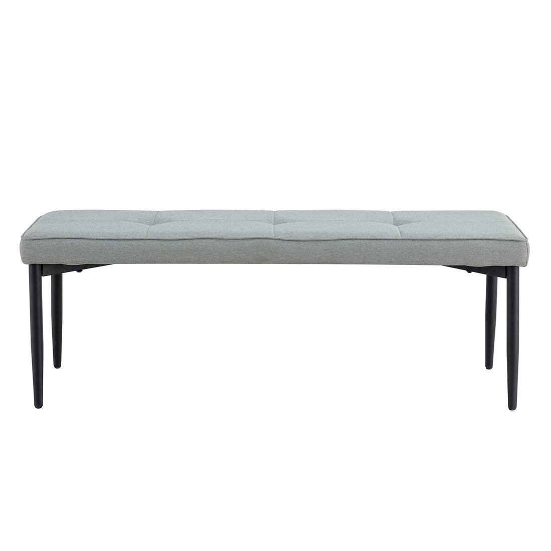 Tufted Extra Long Entryway Bench, 51" Bedroom Benches Upholstered Dining Benches, Fabric End Of Bed Bench For Bedroom Dining Room Living Room Entryway, Gray Gray Mdf Metal