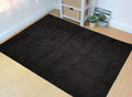 Shaggy Area Rugs, Carpets For Livingroom, 5X7 Area Rugs ,Shaggy Black Rectangle 5&7 Black Contemporary Abstract Polypropylene