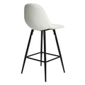 Counter Stools,Set Of 2 Bar Stools With Back And Footrest, Modern Metal Counter Height Barstools For Kitchen Home Bar,25.5