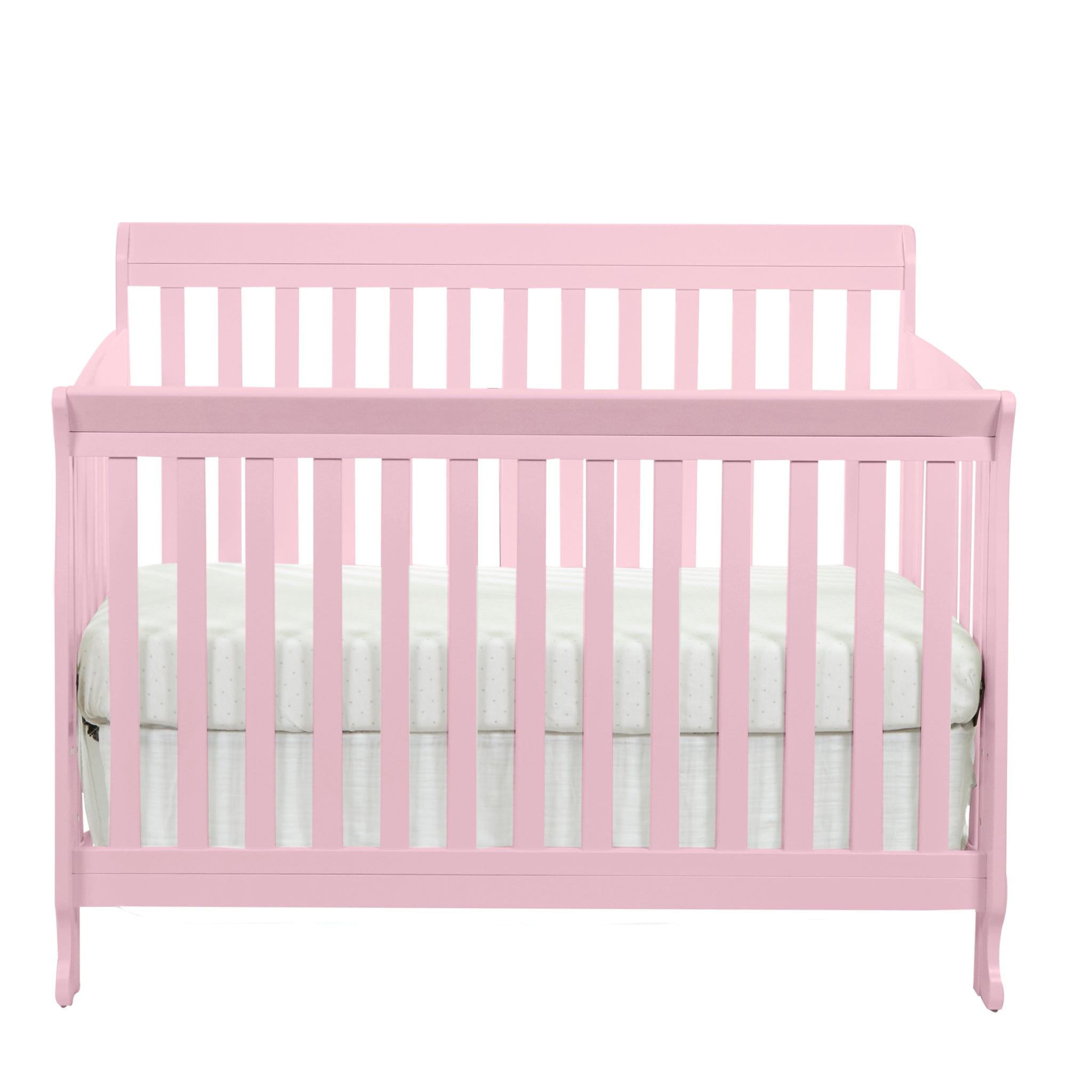 Riley 4 In 1 Convertible Crib Pink Pink Wood