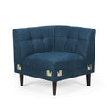 Sofa Navy Blue Fabric 6 Seat