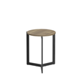 19.68''H Round Side Table, Round Accent End Table With Sturdy Metal Frame, Round Nightstand, For Living Room, Bedroom, Balcony, Office, Brown Rustic Brown Brown Manual Round Mdf