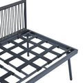 Modern Outdoor 3 Piece Pe Rattan Sofa Set All Weather Patio Metal Sectional Furniture Set With Cushions And Glass Table For Backyard, Poolside, Garden, Gray,L Shaped Yes Sectional Gray Seats 4 Weather Resistant Frame Water Resistant Cushion Garden &