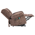 Power Lift Recliner Chair Sofa For Elderly With Massage Brown Velvet Power Remote Metal Primary Living Space Soft Cushion Back Heavy Duty American Design,American Traditional,Classic Pillow Top Arms Foam Velvet