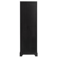 Storage Cabinet With Two Doors For Bathroom, Office, Adjustable Shelf, Mdf Board, Black Black Mdf